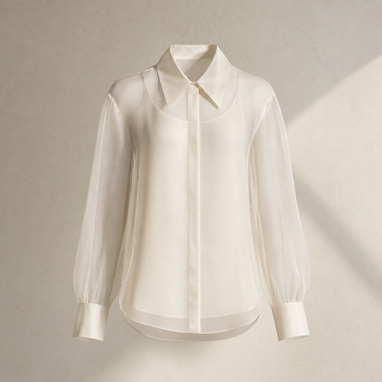 26SS SILK ORGANZA SHIRT